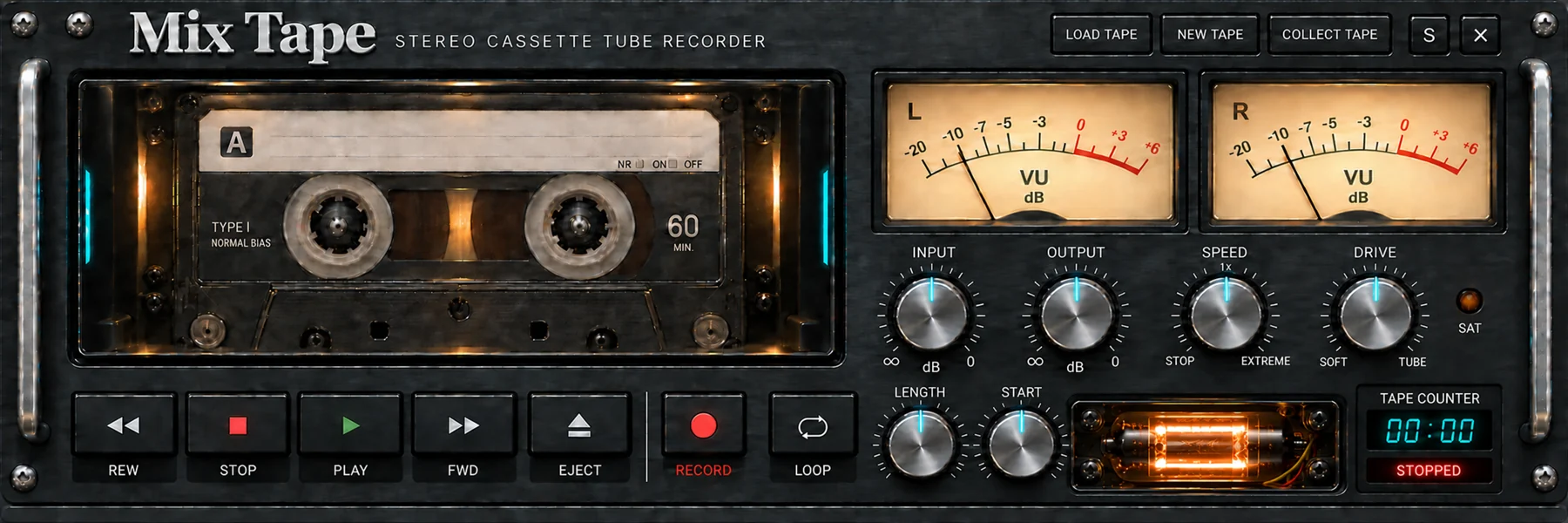 Mix Tape cassette and tube recorder interface