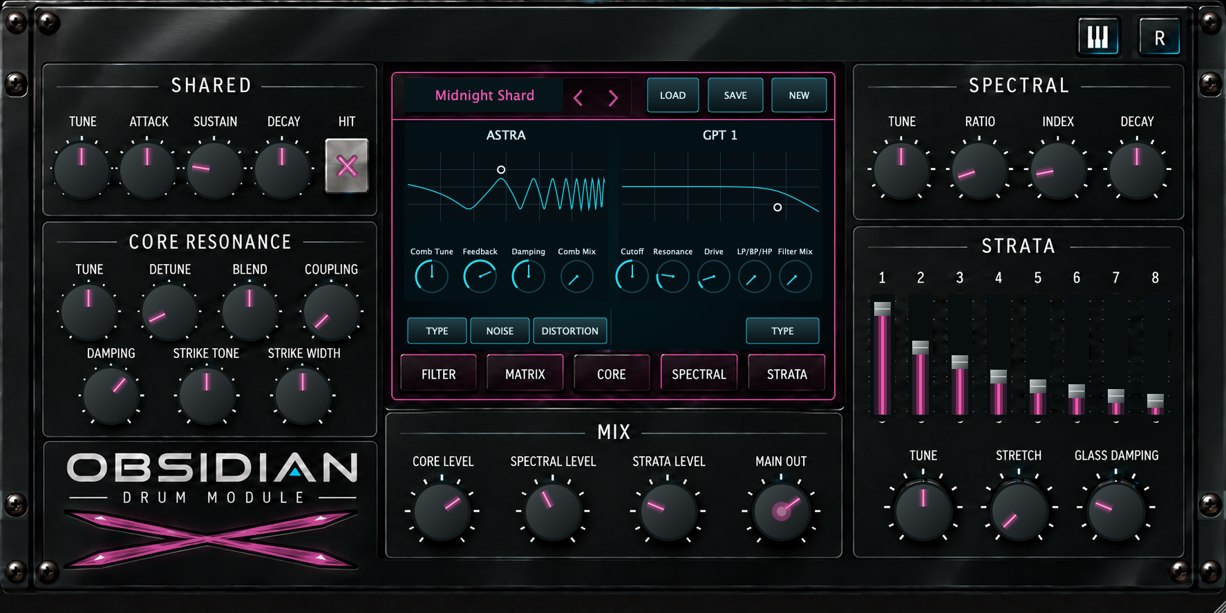 Obsidian filter panel with Comb before Character