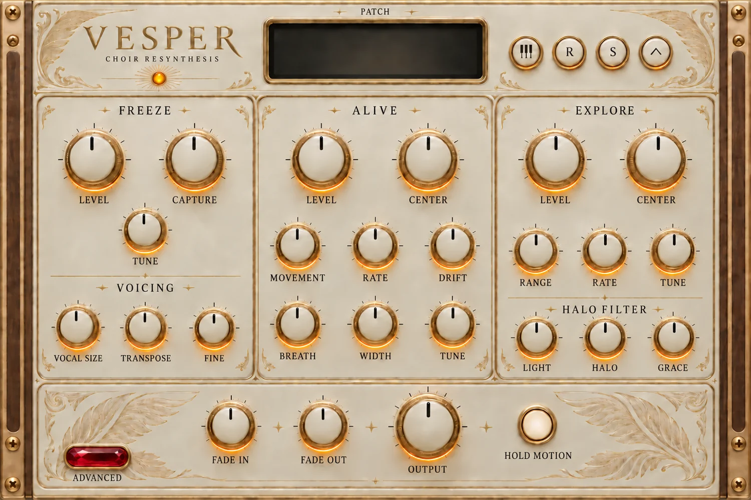 Vesper choir resynthesis instrument interface